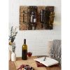 Accent Plus Four-Bottle Rustic Wood Wall-Mounted Wine Rack