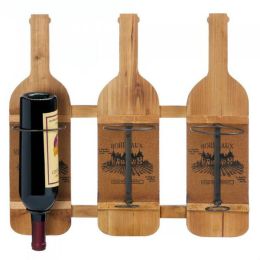 Accent Plus Bourdeaux Wood Wall-Mounted Wine Rack