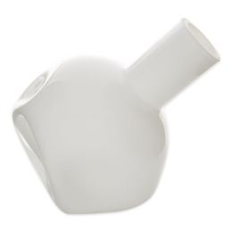 Accent Plus Abstract Glass Vase - White