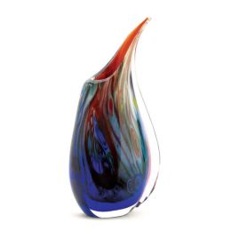 Accent Plus Swirling Colors Art Glass Vase