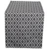 DII Black and White Diamond Pattern Table Runner - 72 inches