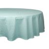 DII Aqua Striped Seersucker Round Tablecloth - 70 inches