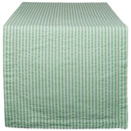 DII Bright Green Striped Seersucker Table Runner - 72 inches