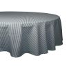 DII Stone Gray Striped Seersucker Round Tablecloth - 70 inches