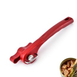 Can Opener Soft Edge Tin Opener Manual Durable Stainless Steel with Ergonomic Soft Grips Handle with Easy Turn Round Knob Openers for Seniors with Art