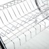2 Tier Dish Drying Rack Drainer Stainless Steel Kitchen Cutlery Holder Shelf