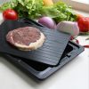 Frozen Foods Defrosting Tray Aluminum Thawing Plate With Multi-Purpose Plastic Drip Tray