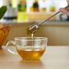 Straight Handle Honey Mixer Stainless Steel Honey and Syrup Dipper Honey Stirrer Spoon for Pot Jar Container