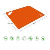 Set of 6 Colored Chopping Board Mats with Food Icons & Easy-Grip Handles Thick Flexible Plastic Kitchen Cutting Board Mats Set Non-Porous Dishwasher S
