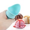 Ice Cream Holder Silicone Ice Cream Cone Ice Cream Cup Cone Shaped Reusable Ice Cream Holder