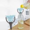 Collapsible Funnel Set Silicone Large and Wide Fold Funnels with Extended Mouth for Kitchen Oil Food and Water Bottling