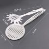 Kitchen Tong with Skimmer and Pasta Server Function Stainless Steel Deep Fried Tong, Noodle Tong Colander Oil Strainers Heat Resistant Food Grips Kitc