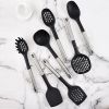 Non Stick Cookware Kitchen Utensils Tool with Stainless Steel Handle Silicone Set 7 Pieces Heat-Resistant Cooking Utensils Set Kitchenware