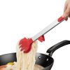 Stainless Steel Kitchen Tongs with Silicone Tips (7-inch, 9-Inch & 12-Inch) with Non-Stick Tongs Heat Resistant