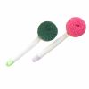 Dish Scrubber - Short or Long Handle Scouring Pad - Polyester Sponge for Pot, Pan, Plate, for Daily Use, for Cleaning Tabletop