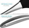 Non-Stick Silicone Spatula Turner Flexible with Stainless Steel Handle Versatile Heat Resistant Cooking Baking and Mixing Kitchen Utensil